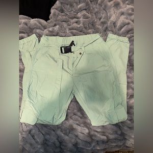 Mint Green Buckle Cargos
